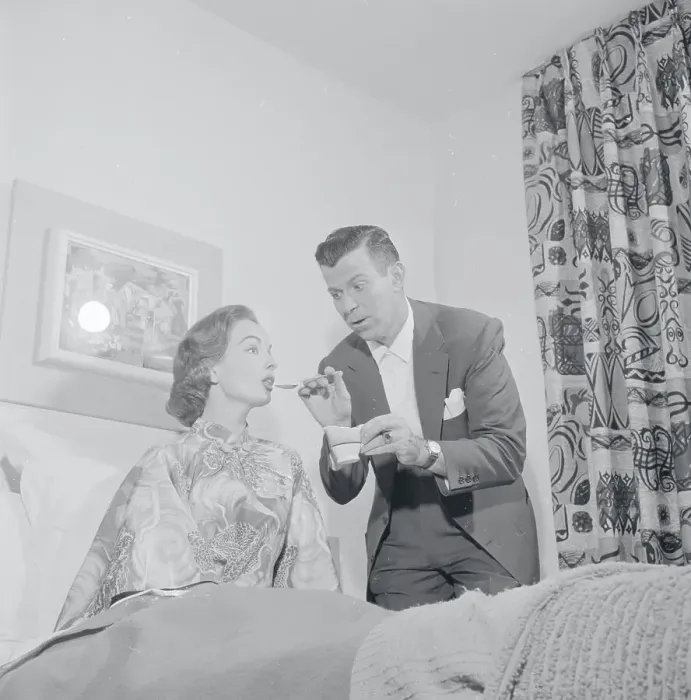 Framed Print : Dennis Day Feeding Ann Blyth Framed Print : Dennis Day Feeding Ann Blyth