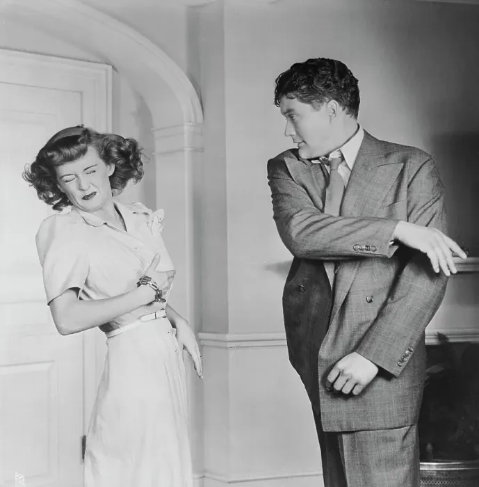 Framed Print : Dennis Morgan Slapping Bette Davis