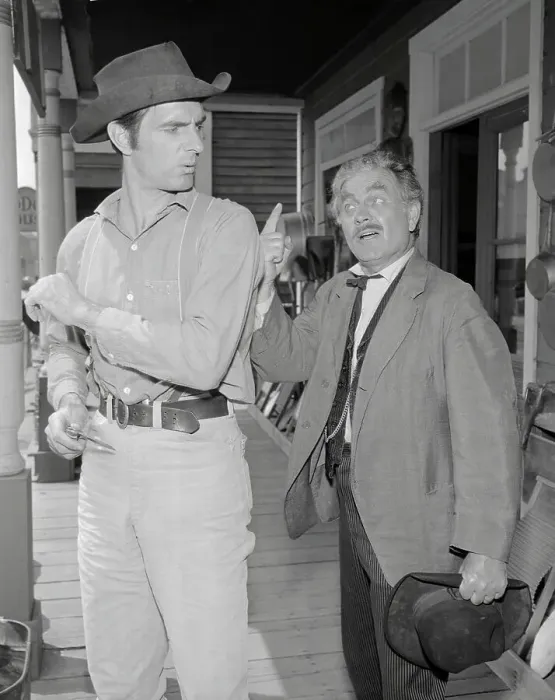 : Dennis Weaver and Millburn Stone in Gunsmoke : Dennis Weaver and Millburn Stone in Gunsmoke