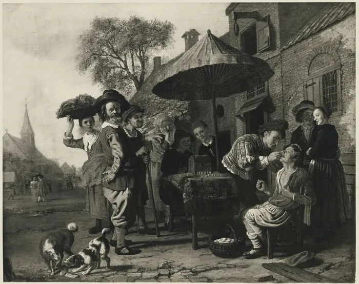Framed Print : Dentist Pulling a Tooth Framed Print : Dentist Pulling a Tooth