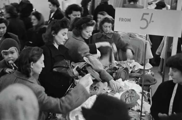 Framed Print : Department Store Sales Shopping, 1950 Framed Print : Department Store Sales Shopping, 1950