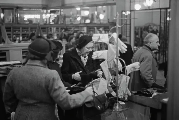 Framed Print : Department Store, Women's Gloves, 1950