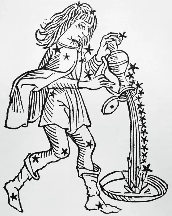 Framed Print : Depiction Of Aquarius; The Water-Carrier Framed Print : Depiction Of Aquarius; The Water-Carrier