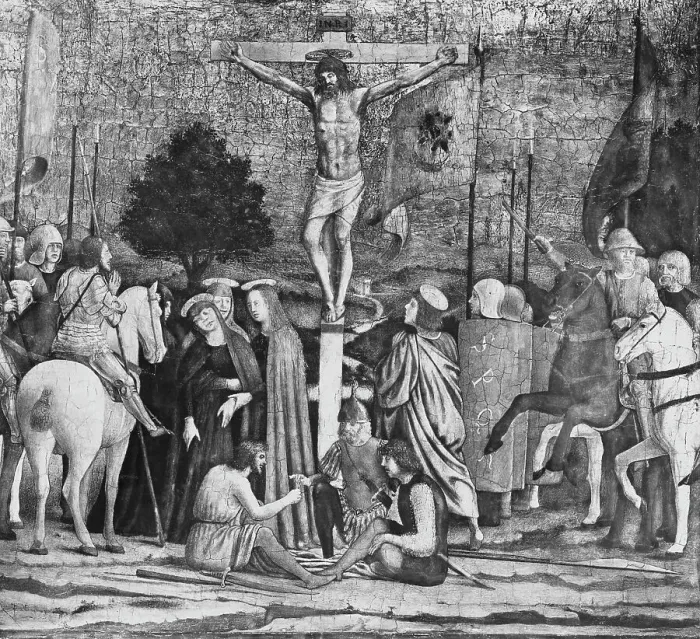 Framed Print : Depiction of Crowd Surrounding Jesus Christ on Cross Framed Print : Depiction of Crowd Surrounding Jesus Christ on Cross