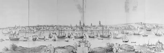 Framed Print : Depiction of Early New York City Framed Print : Depiction of Early New York City