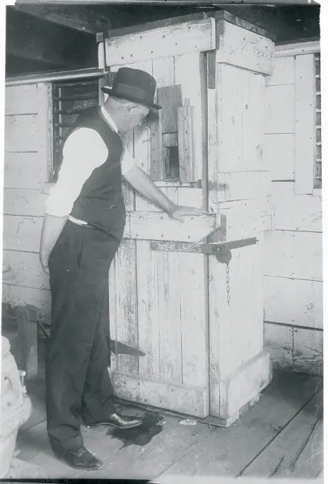 Framed Print : Deputy at Holding Structure for Solitary Confined Prisoner Framed Print : Deputy at Holding Structure for Solitary Confined Prisoner