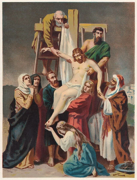 Descent from the Cross, chromolithograph, published in 1886