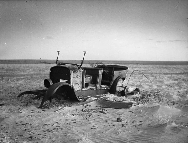 Desert Car Skeleton; Mail Truck, Australia