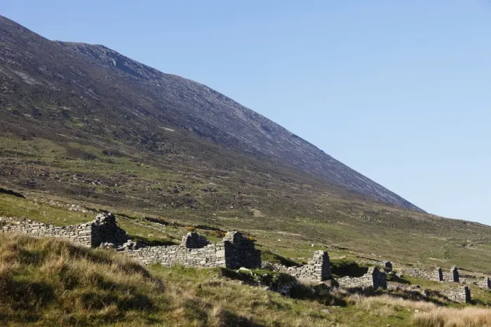 Framed Print : Deserted village of Slievemore, Achill Island, County Mayo, Connacht province, Republic of Ireland, Europe Framed Print : Deserted village of Slievemore, Achill Island, County Mayo, Connacht province, Republic of Ireland, Europe