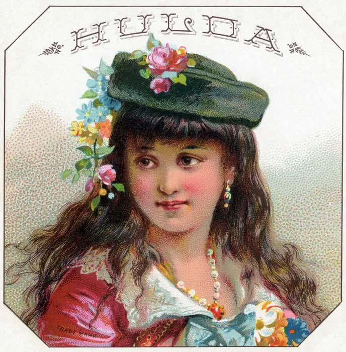 Framed Print : Design On Hulda Cigar Box W / Woman Framed Print : Design On Hulda Cigar Box W / Woman