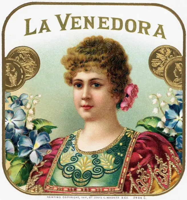 Framed Print : Design On La Venedora Cigar Box Framed Print : Design On La Venedora Cigar Box