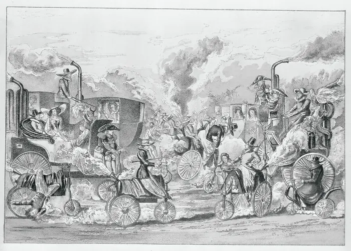 Framed Print : Designers Implementing the First Locomotive
