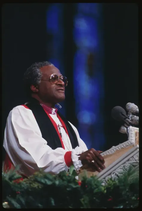 Framed Print : Desmond Tutu Preaching Framed Print : Desmond Tutu Preaching