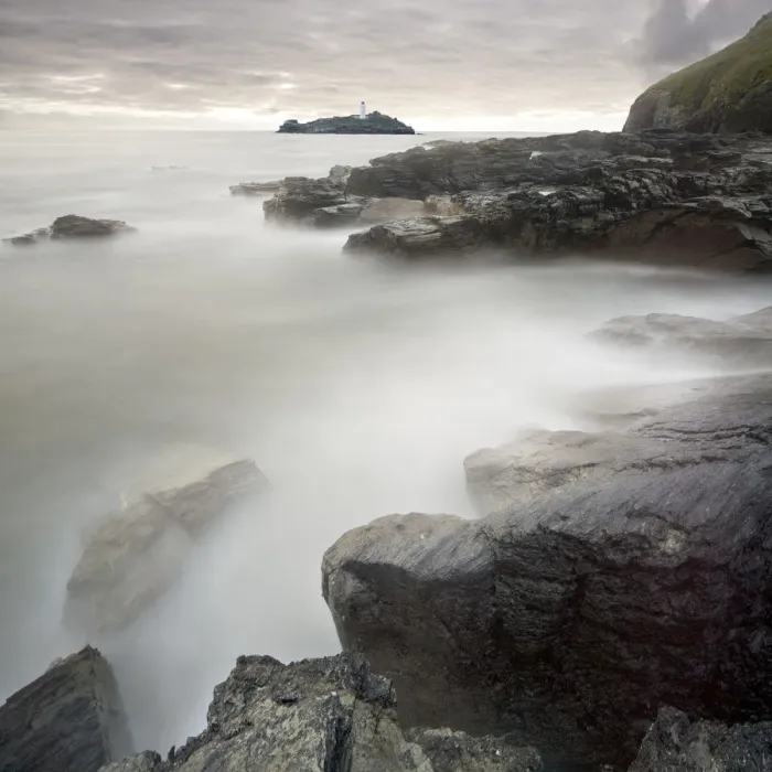 Framed Print : Destiny. Godrevy lighthouse north cornwall Framed Print : Destiny. Godrevy lighthouse north cornwall