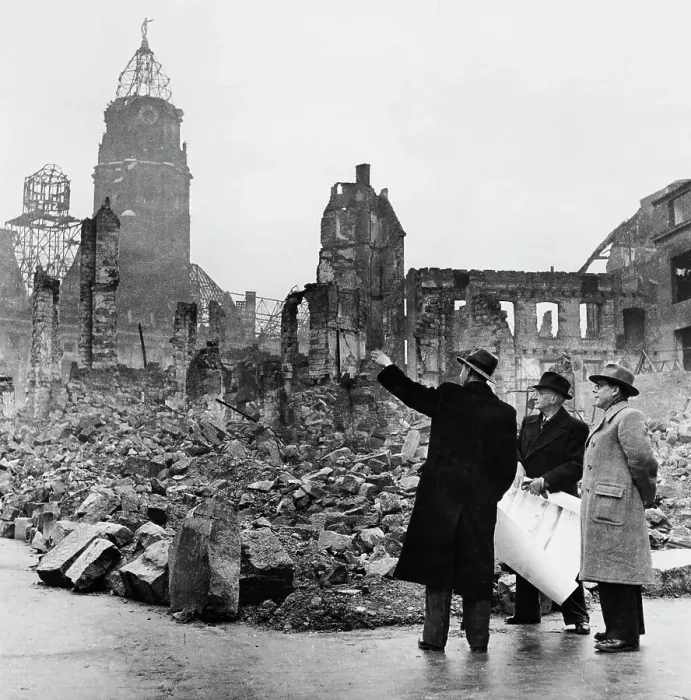 Framed Print : Destroyed Buildings In Dresden Framed Print : Destroyed Buildings In Dresden