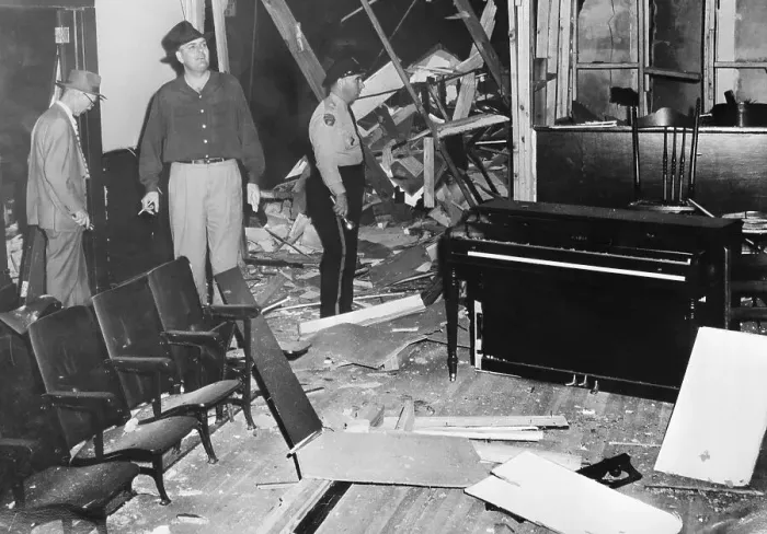 Framed Print : Destroyed Interior Of Alabama Church Framed Print : Destroyed Interior Of Alabama Church
