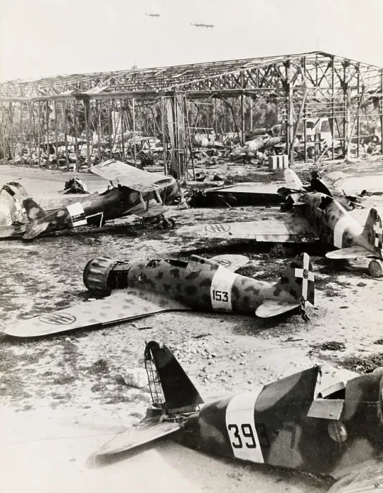 Framed Print : Destroyed Italian Airfield In Libya Framed Print : Destroyed Italian Airfield In Libya