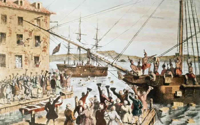 Framed Print : The Destruction of Tea at Boston Harbor by Nathaniel Currier Framed Print : The Destruction of Tea at Boston Harbor by Nathaniel Currier