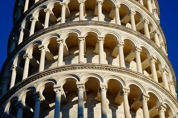 Detailed view, Tower of Pisa, Unesco, Sunshine, Italy