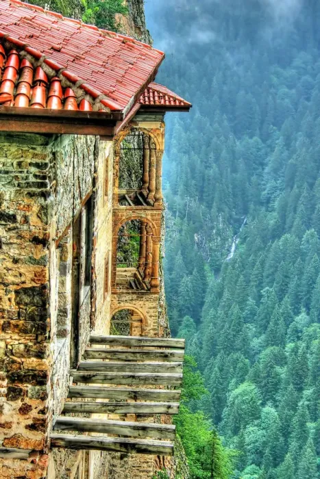 Framed Print : Details from Sumela Monastery Framed Print : Details from Sumela Monastery