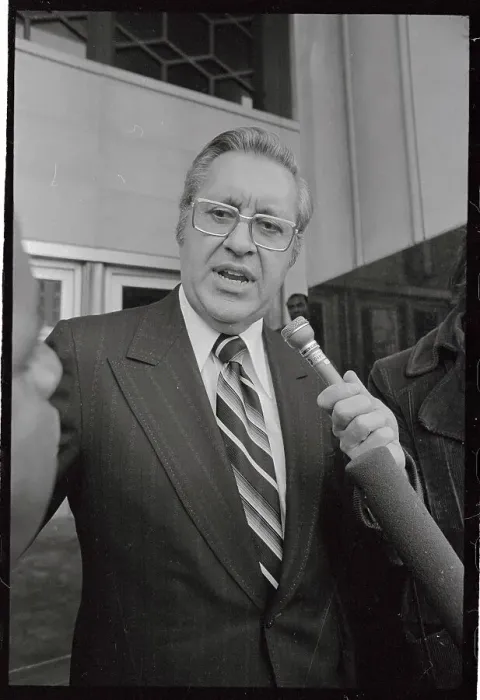 Framed Print : Detroit Attorney William Bufalino Speaking Framed Print : Detroit Attorney William Bufalino Speaking