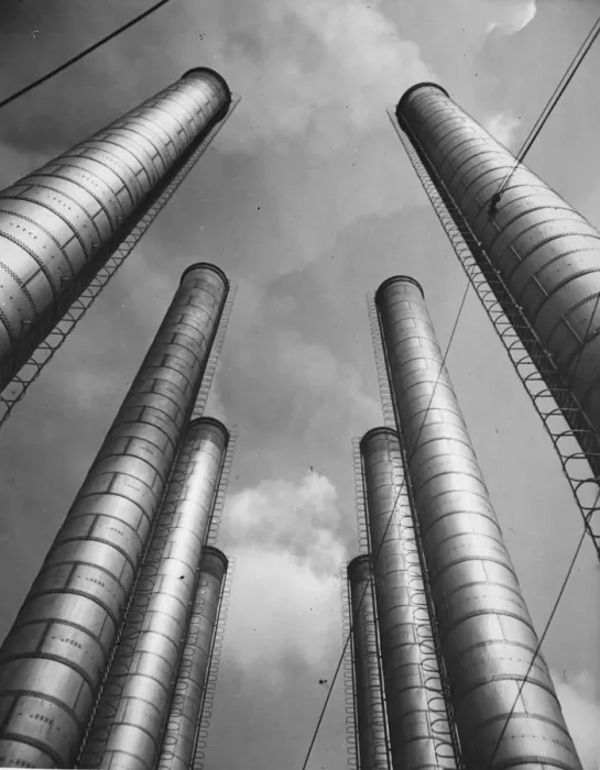 Framed Print : Detroit Chimneys
