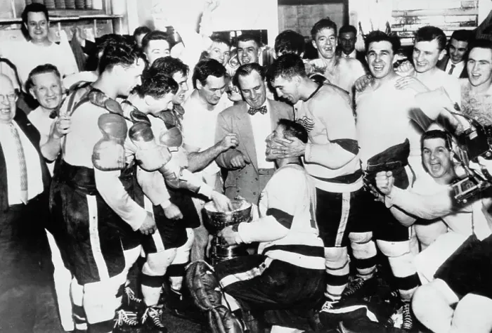 Framed Print : Detroit Red Wings Celebrating Stanley Cup Victory, 1954 Framed Print : Detroit Red Wings Celebrating Stanley Cup Victory, 1954