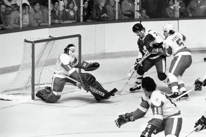 Framed Print : Detroit Red Wings Goalie Jim Rutherford Framed Print : Detroit Red Wings Goalie Jim Rutherford