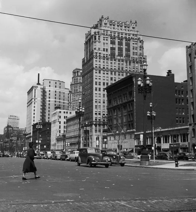 Framed Print : Detroit Street Scene Framed Print : Detroit Street Scene