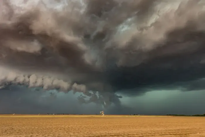 Framed Print : A developing tornado over nodding donkey oil pumps, Texas, USA Framed Print : A developing tornado over nodding donkey oil pumps, Texas, USA