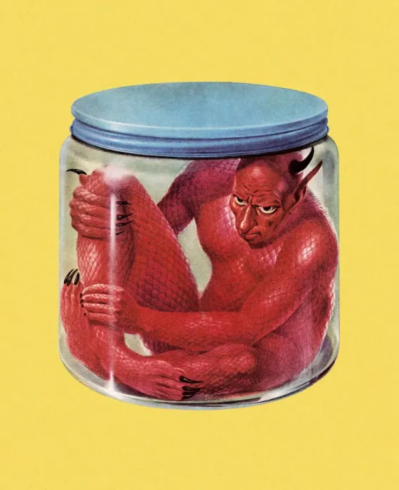 Framed Print : Devil in Jar Framed Print : Devil in Jar