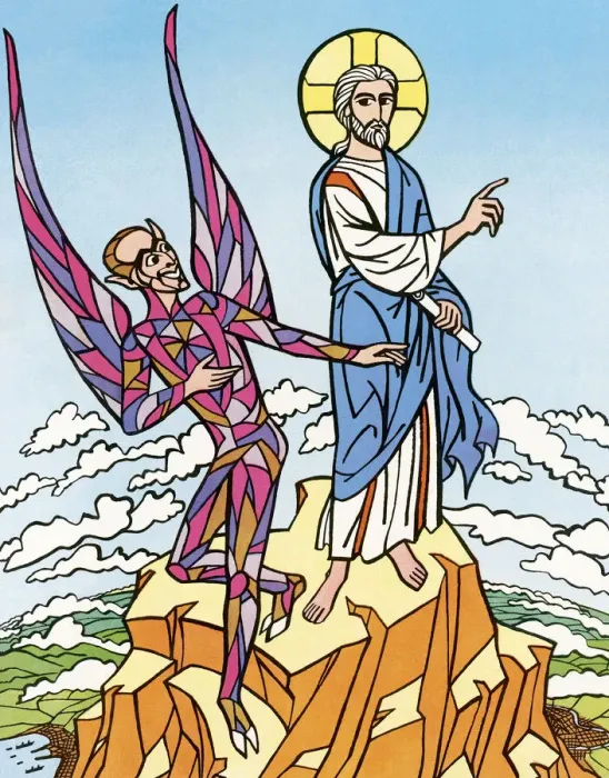 Framed Print : The Devil and Jesus Framed Print : The Devil and Jesus