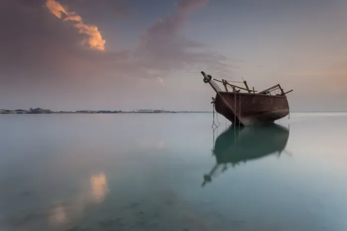 Framed Print : Dhow Sunset at Kuwait Framed Print : Dhow Sunset at Kuwait