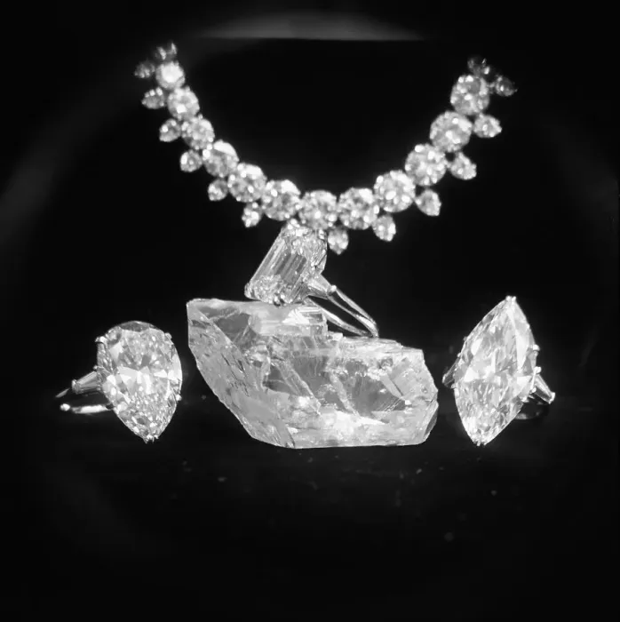 Framed Print : Three Diamond Rings and a Necklace Framed Print : Three Diamond Rings and a Necklace