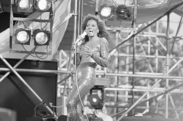 Framed Print : Diana Ross Singing on Stage in Central Park Framed Print : Diana Ross Singing on Stage in Central Park
