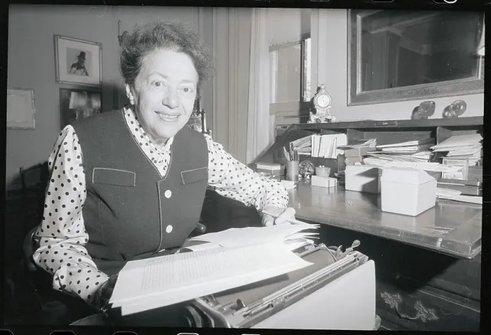 Framed Print : Diana Trilling with Pencil in Hand Framed Print : Diana Trilling with Pencil in Hand