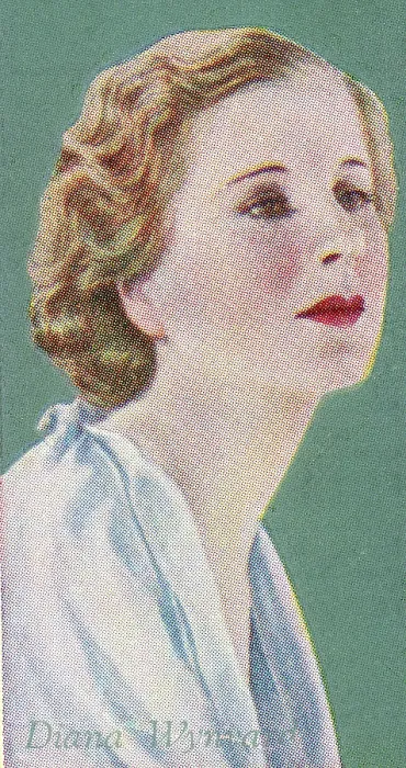 Framed Print : Diana Wynyard, Film Favourites series, collectible Godfrey Phillips cigarette card, 1934 Framed Print : Diana Wynyard, Film Favourites series, collectible Godfrey Phillips cigarette card, 1934