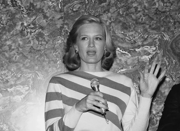 Framed Print : Diane Sawyer Holding Microphone Framed Print : Diane Sawyer Holding Microphone