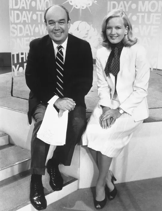 Framed Print : Diane Sawyer Posing with Charles Kuralt Framed Print : Diane Sawyer Posing with Charles Kuralt