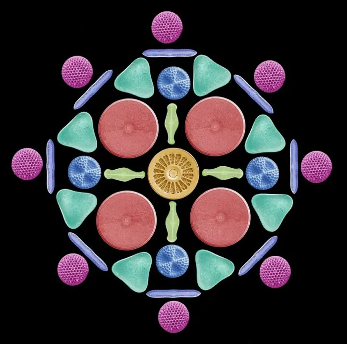 Framed Print : Diatoms and radiolaria, SEM Framed Print : Diatoms and radiolaria, SEM