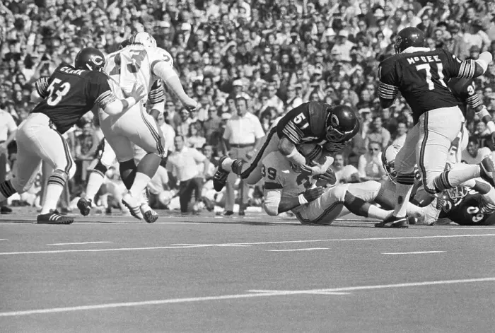 Framed Print : Dick Butkus Tackles Sam Cunningham Framed Print : Dick Butkus Tackles Sam Cunningham