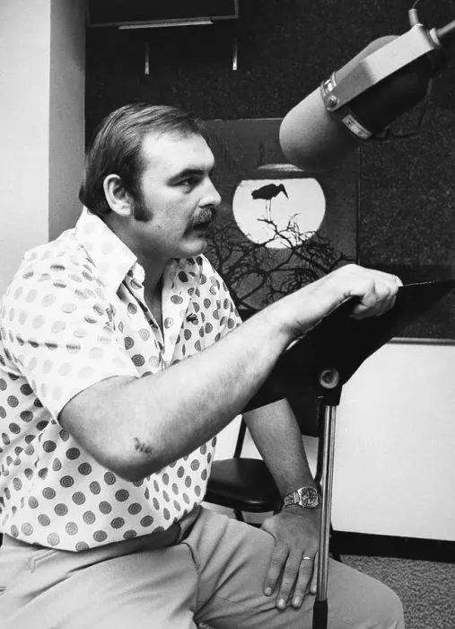 Framed Print : Dick Butkus Taping Radio Commercials Framed Print : Dick Butkus Taping Radio Commercials