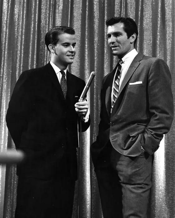 Framed Print : Dick Clark & Hugh O'Brian Framed Print : Dick Clark & Hugh O'Brian