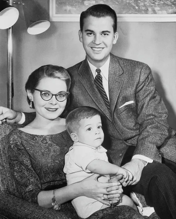 Framed Print : Dick Clark with Wife and Son