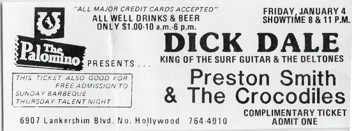 Framed Print : Dick Dale Concert Ticket Framed Print : Dick Dale Concert Ticket