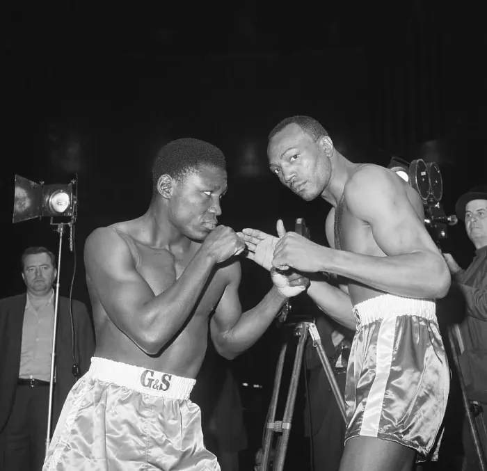 Framed Print : Dick Tiger And Bob Foster Spar
