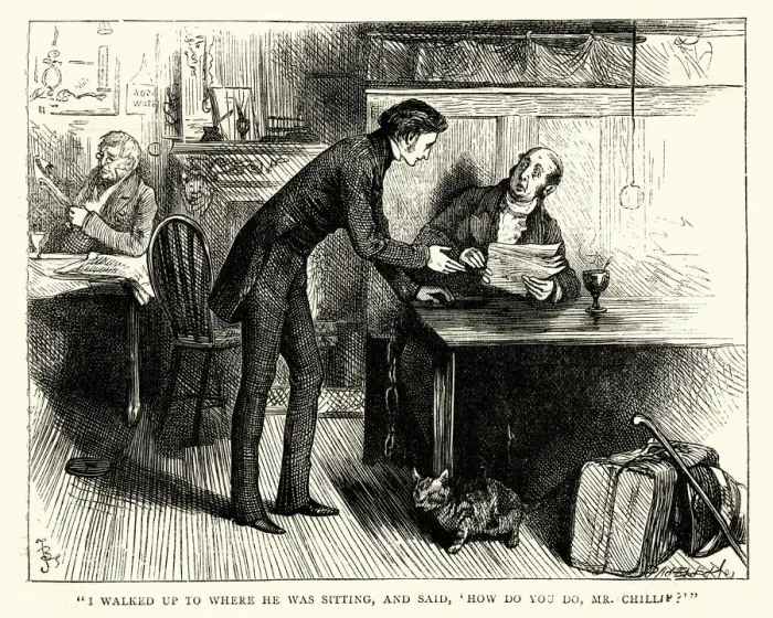 Framed Print : Dickens, David Copperfield, How do you do, Mr. Chillip? Framed Print : Dickens, David Copperfield, How do you do, Mr. Chillip?