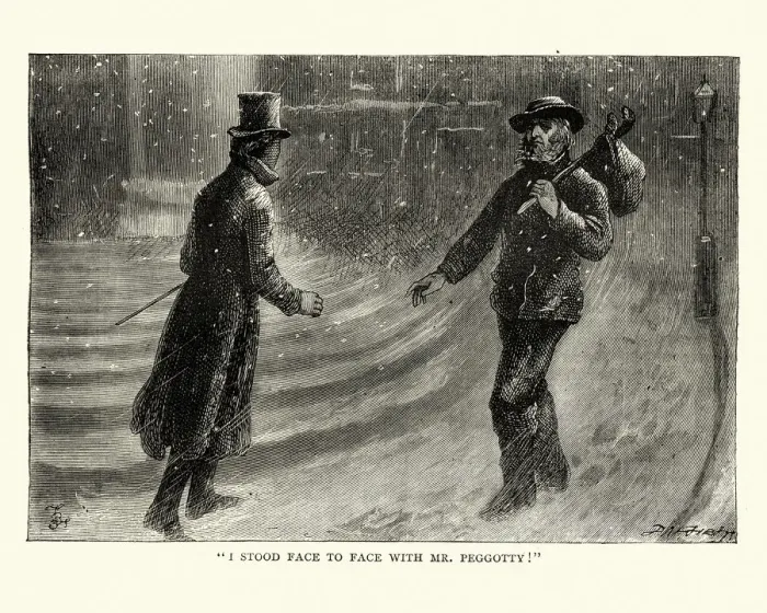 Framed Print : Dickens, David Copperfield, I stood face to face with Mr. Peggotty