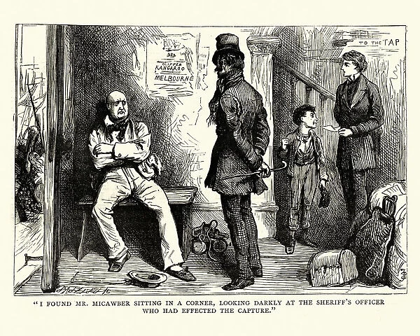 Dickens, David Copperfield, found Mr Micawber sitting in a corner