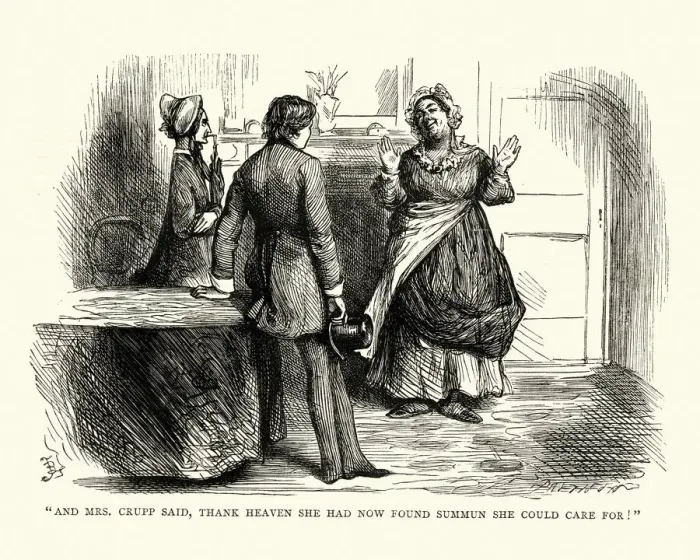 Framed Print : Dickens, David Copperfield, And Mrs. Crupp said, thank Heaven Framed Print : Dickens, David Copperfield, And Mrs. Crupp said, thank Heaven